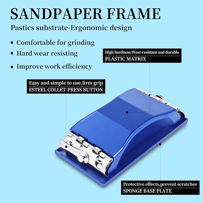 VRKET Dry Sandpaper Set,45 Sheets of 120 to 1000 Grit Sandpaper with Sanding Block Sander for Wood Furniture Finishing Metal Automotive Sanding Polishing - Image 2